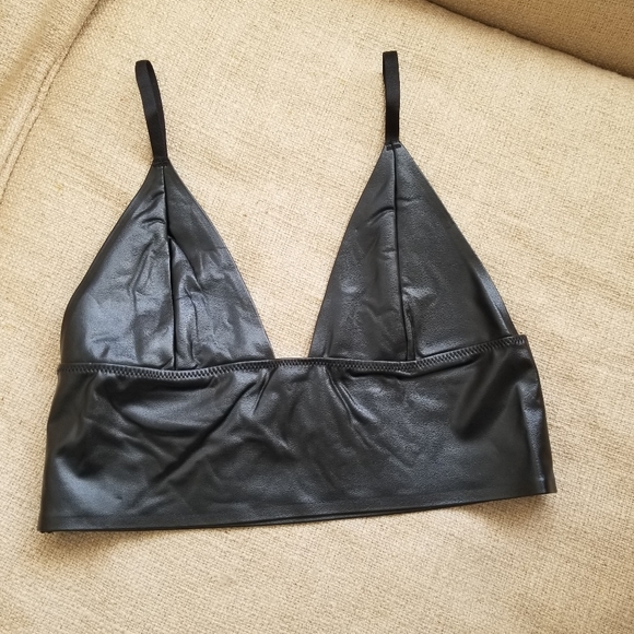 IN STOCK Faux Leather Bralette - Picture 2 of 4